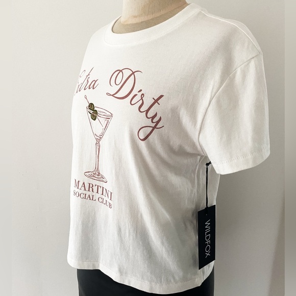 Wildfox “Extra Dirty Martini Social Club” Graphic Tee – Size Small - Picture 9 of 11